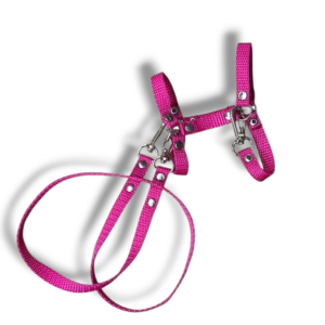 kantar z wodzami a5 ciemny róż