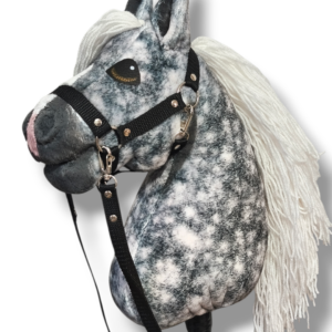 hobby horse a4 ciemny szary jabłkowity z realistycznymi chrapami